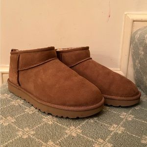 Women’s UGG Classic Ultra Mini Booties - Chestnut color
